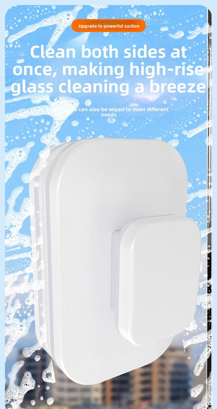 Magnetic Double Sided Window Cleaner for 15-26mm Double Glazed Glass High Rise Safety Wiper Tool White V888-ELOSUNG41044
