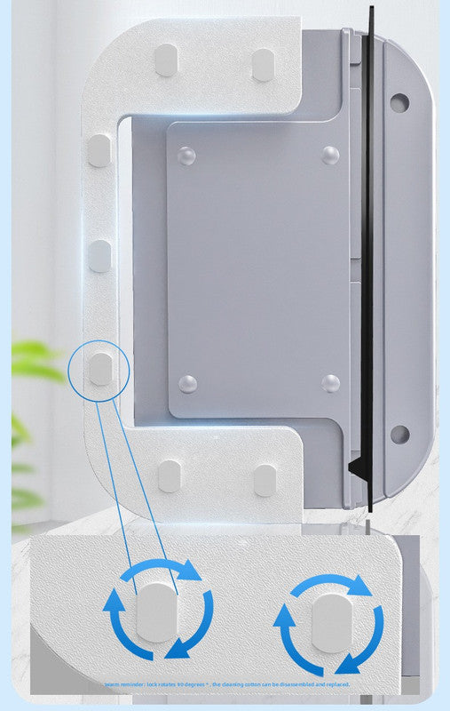 Magnetic Double Sided Window Cleaner for 18-30mm Double Glazed Glass High Rise Safety Wiper Tool White V888-ELOSUNG41045