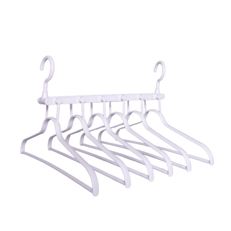 2-SET Space-Saving 6-in-1 Foldable Hanger Set Multi-Functional Closet Organizer Clothes Drying Rack with Pant V888-ELOSUNG41056