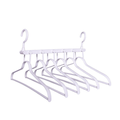 2-SET Space-Saving 6-in-1 Foldable Hanger Set Multi-Functional Closet Organizer Clothes Drying Rack with Pant V888-ELOSUNG41056
