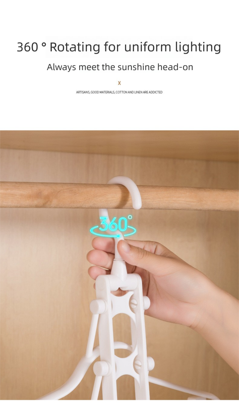 2-SET Space-Saving 6-in-1 Foldable Hanger Set Multi-Functional Closet Organizer Clothes Drying Rack with Pant V888-ELOSUNG41056
