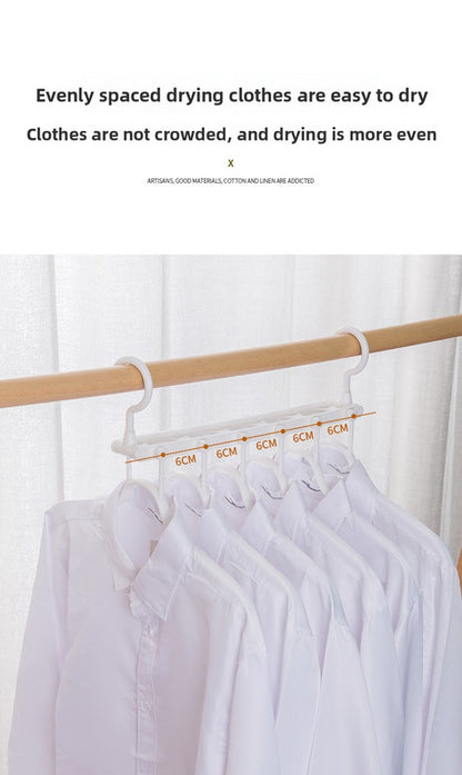 2-SET Space-Saving 6-in-1 Foldable Hanger Set Multi-Functional Closet Organizer Clothes Drying Rack with Pant V888-ELOSUNG41056