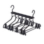2-SET Space-Saving 6-in-1 Foldable Hanger Set Multi-Functional Closet Organizer Clothes Drying Rack with Pant V888-ELOSUNG41057