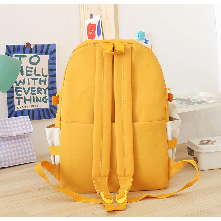 5 Piece Aesthetic School Backpack Set Purple Oxford Fabric Fits 14 Inch Laptop V888-ELOSUNG41061