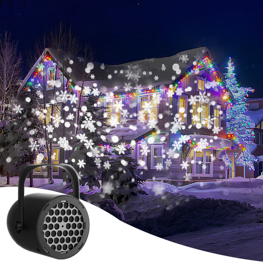 Black Christmas LED Projection Lights Portable USB Holiday Atmosphere Lights 360-Degree Rotating Base Ideal V888-ELOSUNG41068