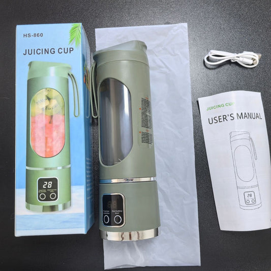 Portable Blender USB Rechargeable Juicer Cup Personal Smoothie Maker with Digital Display and Stainless Steel V888-ELOSUNG41100