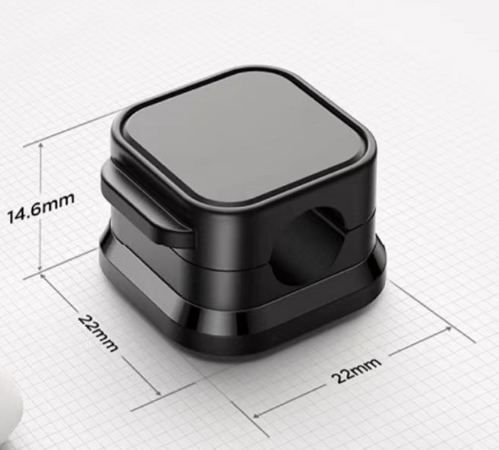Black 6-Pack Magnetic Cable Organiser Clips Desktop Cord Management for Phone Charger USB Cable Holder V888-ELOSUNG41136