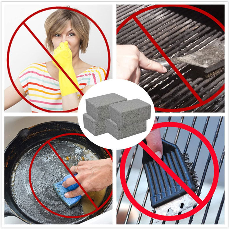 5 Pack Grill Cleaning Brick Pumice Stone BBQ Cleaner Block Heavy Duty Grease Remover for Griddle Stove and V888-ELOSUNG41190