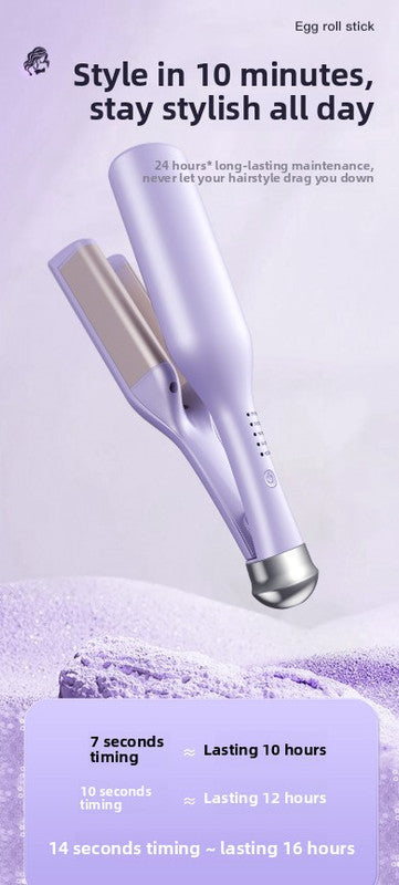 32mm French Style Deep V Hair Waver Mermaid Curls Iron Fast Heating Ceramic Styling Tool for Big Waves Purple V888-ELOSUNG41196