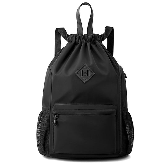 Large Drawstring Backpack Waterproof Gym Bag Lightweight Sports Sackpack with Zipper Pockets for Travel and V888-ELOSUNG41201