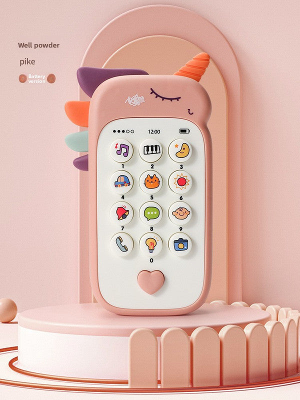 Unicorn Baby Toy Phone Music & Light Learning Mobile Teether for Toddlers Interactive English Educational V888-ELOSUNG41216
