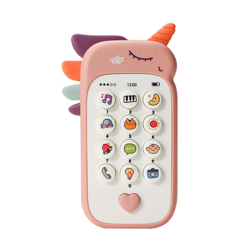 Unicorn Baby Toy Phone Music & Light Learning Mobile Teether for Toddlers Interactive English Educational V888-ELOSUNG41216