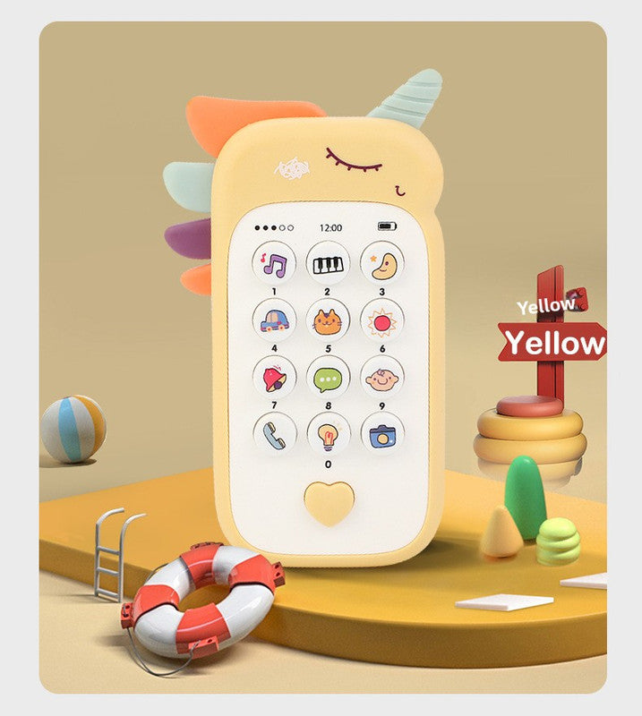 Unicorn Baby Toy Phone Music & Light Learning Mobile Teether for Toddlers Interactive English Educational V888-ELOSUNG41216
