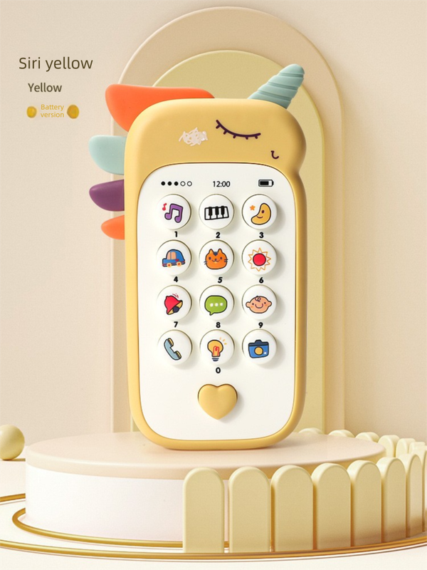 Unicorn Baby Toy Phone Music & Light Learning Mobile Teether for Toddlers Interactive English Educational V888-ELOSUNG41217