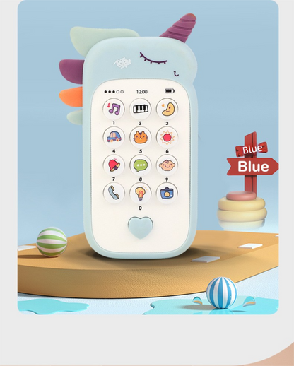 Unicorn Baby Toy Phone Music & Light Learning Mobile Teether for Toddlers Interactive English Educational V888-ELOSUNG41217