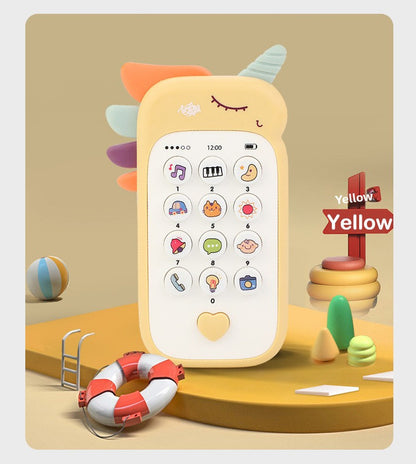 Unicorn Baby Toy Phone Music & Light Learning Mobile Teether for Toddlers Interactive English Educational V888-ELOSUNG41217