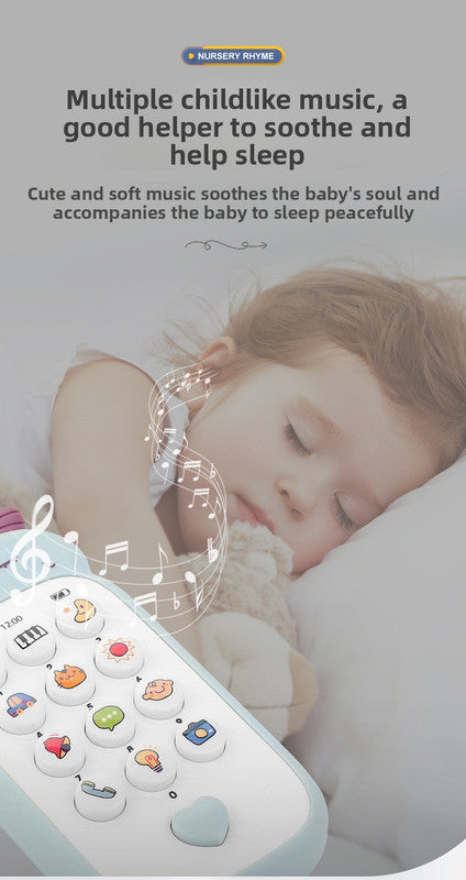 Unicorn Baby Toy Phone Music & Light Learning Mobile Teether for Toddlers Interactive English Educational V888-ELOSUNG41218