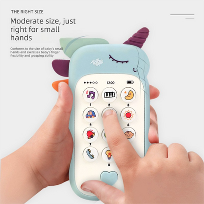 Unicorn Baby Toy Phone Music & Light Learning Mobile Teether for Toddlers Interactive English Educational V888-ELOSUNG41218