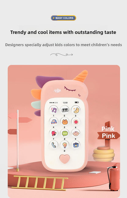 Unicorn Baby Toy Phone Music & Light Learning Mobile Teether for Toddlers Interactive English Educational V888-ELOSUNG41218