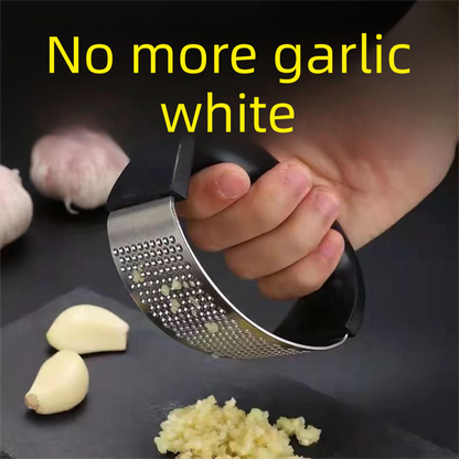 Black Stainless Steel Garlic Press Rocker Ergonomic Garlic Crusher and Ginger Mincer Professional Kitchen Tool V888-ELOSUNG41241