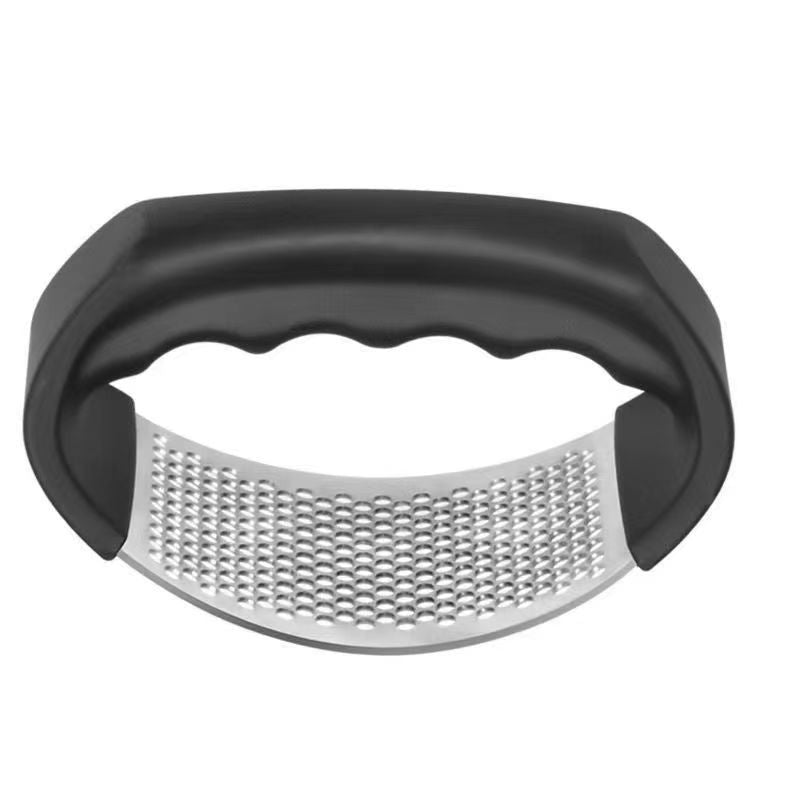 Black Stainless Steel Garlic Press Rocker Ergonomic Garlic Crusher and Ginger Mincer Professional Kitchen Tool V888-ELOSUNG41241