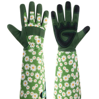 Green Long Gardening Gloves Thorn Proof Rose Pruning Gauntlets with Touchscreen Fingertips Breathable Forearm V888-ELOSUNG41242