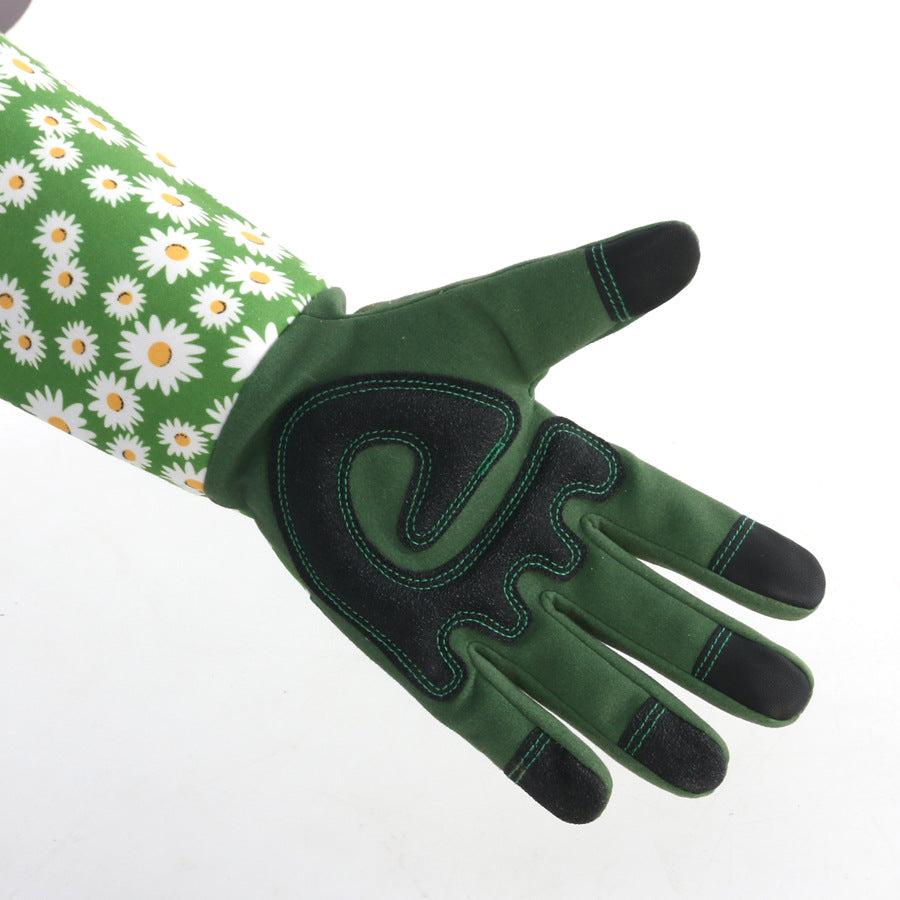 Green Long Gardening Gloves Thorn Proof Rose Pruning Gauntlets with Touchscreen Fingertips Breathable Forearm V888-ELOSUNG41242