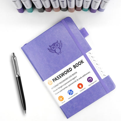Rose Gold Password Log Book with Alphabetical Tabs Internet Address Organizer Small PU Leather Notebook with V888-ELOSUNG41244
