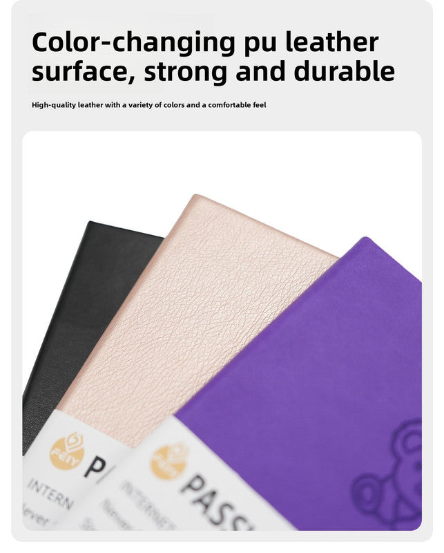 Light purple Password Log Book with Alphabetical Tabs Internet Address Organizer Small PU Leather Notebook V888-ELOSUNG41248