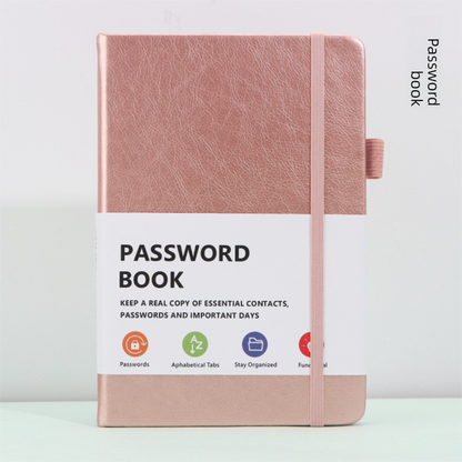 Rose Gold Password Book with Alphabetical Tabs B6 Hardcover Internet Address Logbook & Password Organizer V888-ELOSUNG41252