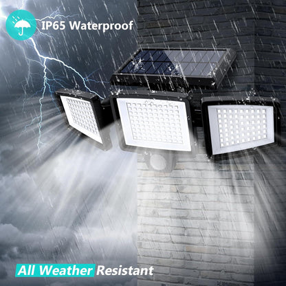Solar Garden Lights Outdoor Motion Sensor 210 LED - 2-in-1 Ground Spike & Wall Mount Flood Light with Remote V888-ELOSUNG41268