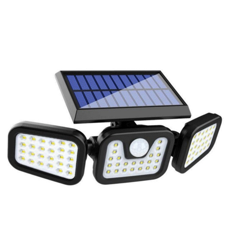 Solar Outdoor Security Lights Motion Sensor 74 LED - 3 Adjustable Heads Flood Light IP65 Waterproof for V888-ELOSUNG41270