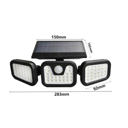 Solar Outdoor Security Lights Motion Sensor 74 LED - 3 Adjustable Heads Flood Light IP65 Waterproof for V888-ELOSUNG41270