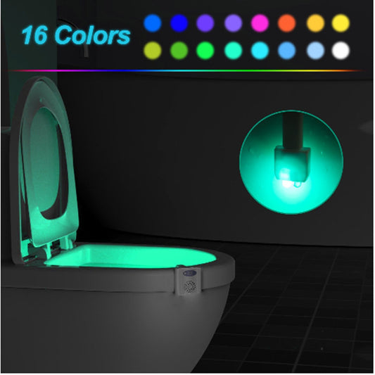 Motion Sensor Toilet Night Light with Aromatherapy Diffuser - 16 Colour Changing LED Bowl Lamp - Smart V888-ELOSUNG41310