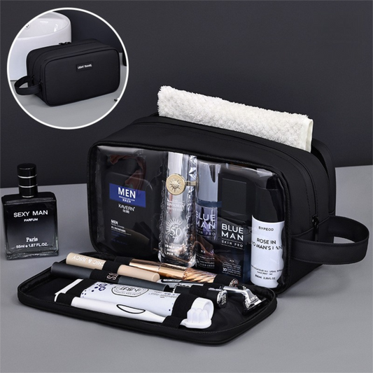 Large Waterproof Men's Toiletry Bag 3-Layer Travel Dopp Kit with Wet Dry Separation Portable Shower Organiser V888-ELOSUNG41319
