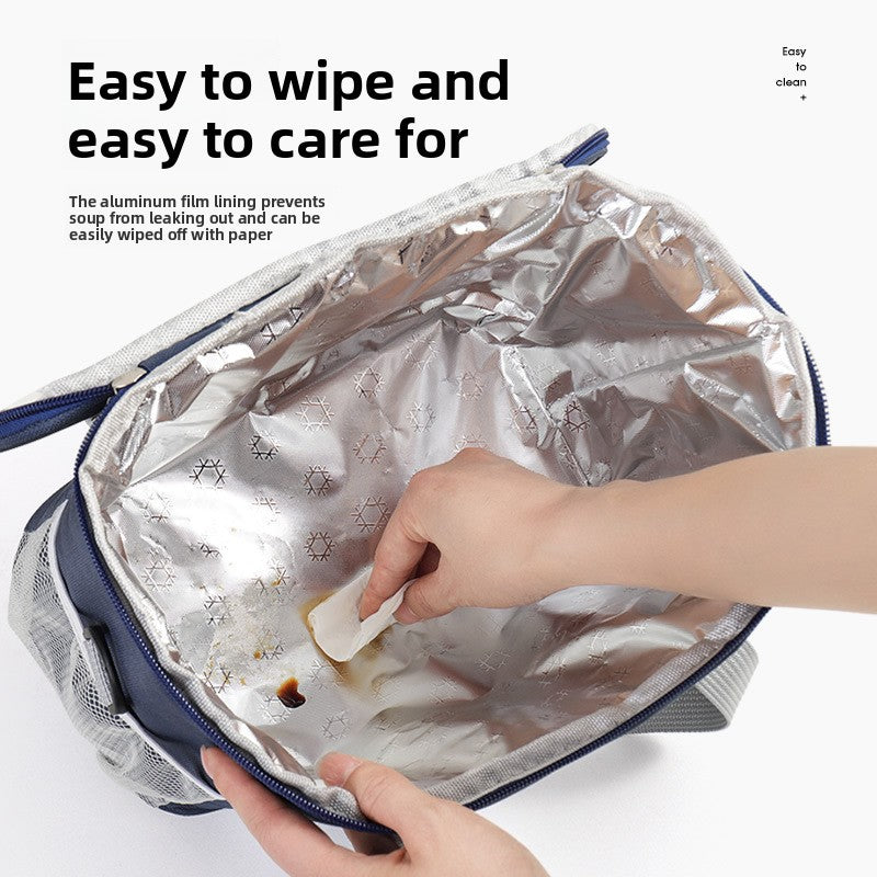 Insulated Lunch Bag Thermal Cooler Tote with Adjustable Shoulder Strap Waterproof Lining for Work School & V888-ELOSUNG41321