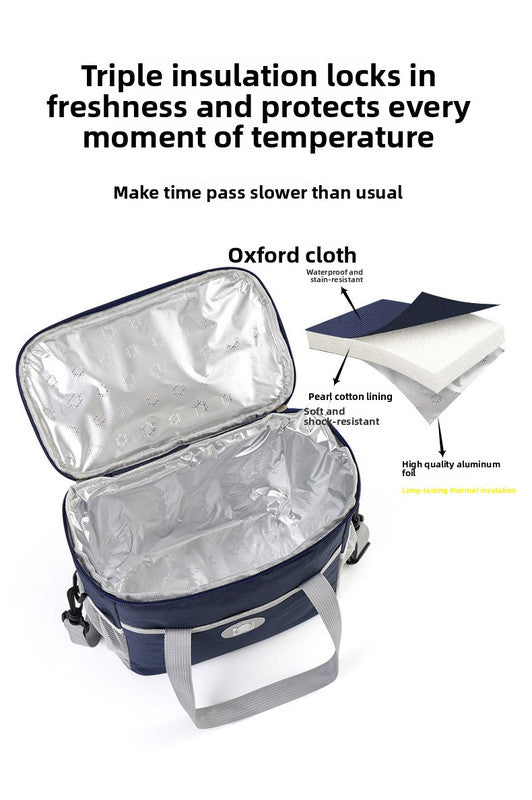 Insulated Lunch Bag Thermal Cooler Tote with Adjustable Shoulder Strap Waterproof Lining for Work School & V888-ELOSUNG41321
