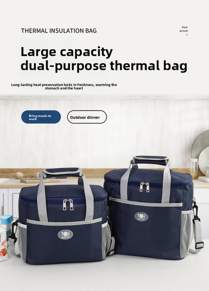 Insulated Lunch Bag Thermal Cooler Tote with Adjustable Shoulder Strap Waterproof Lining for Work School & V888-ELOSUNG41323