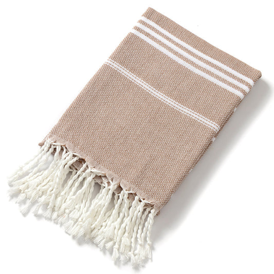 3 Pack Turkish Style Beach Towel Set 90x180cm - Quick Dry Lightweight Large Peshtemal Bath Sheet with Tassels V888-ELOSUNG41341