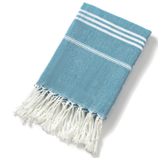 3 Pack Turkish Style Beach Towel Set 90x180cm - Quick Dry Lightweight Large Peshtemal Bath Sheet with Tassels V888-ELOSUNG41341