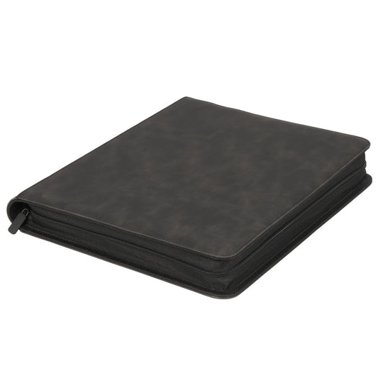 Premium Toploader Binder 9 Pocket 216 Capacity Trading Card Album Zippered PU Leather Storage Holder for V888-ELOSUNG41407
