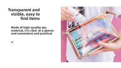 4 PCS Holographic Mini Coin Purses - Iridescent TPU Keyring Pouch - Waterproof Clear Storage for Earbuds, V888-ELOSUNG41422