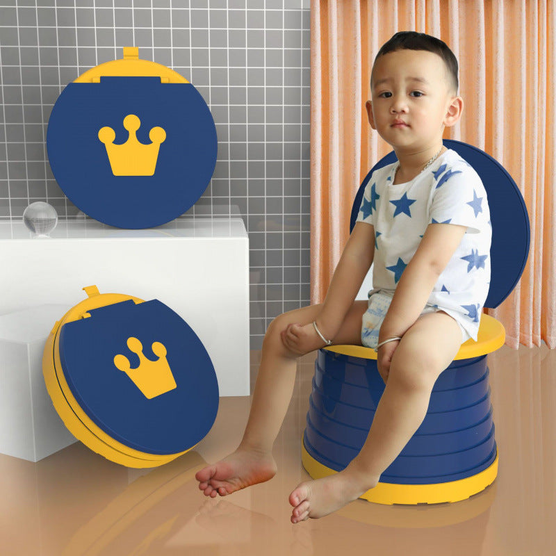 Kids Portable Travel Potty Foldable Training Toilet Seat - Pink - Compact Car & Camping Emergency Commode V888-ELOSUNG41449