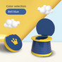 Kids Portable Travel Potty Foldable Training Toilet Seat - Blue - Compact Car & Camping Emergency Commode V888-ELOSUNG41451