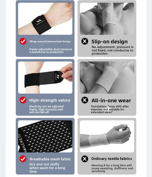2PCS Adjustable Wrist Support Brace Ultra Thin Breathable Mesh Wrap for Sports Tennis Gym & Daily Office Use V888-ELOSUNG41474