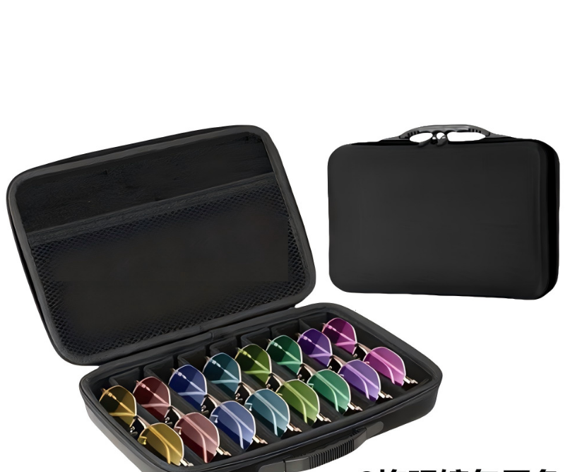 Portable 8-Slot Sunglasses Organiser Case Hard Shell EVA Storage Box Large Capacity Display Holder with V888-ELOSUNG41493