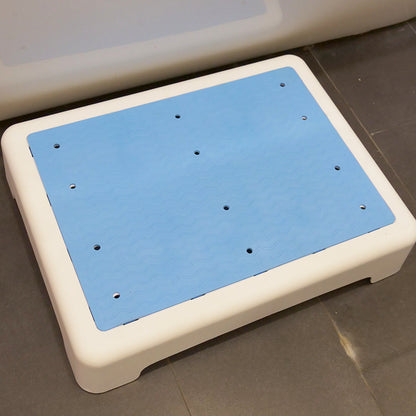 Portable Outdoor Half Step Stool Non-Slip Mobility Aid Compact Platform 43x33cm for Bath Home & Car Use White V888-ELOSUNG41497