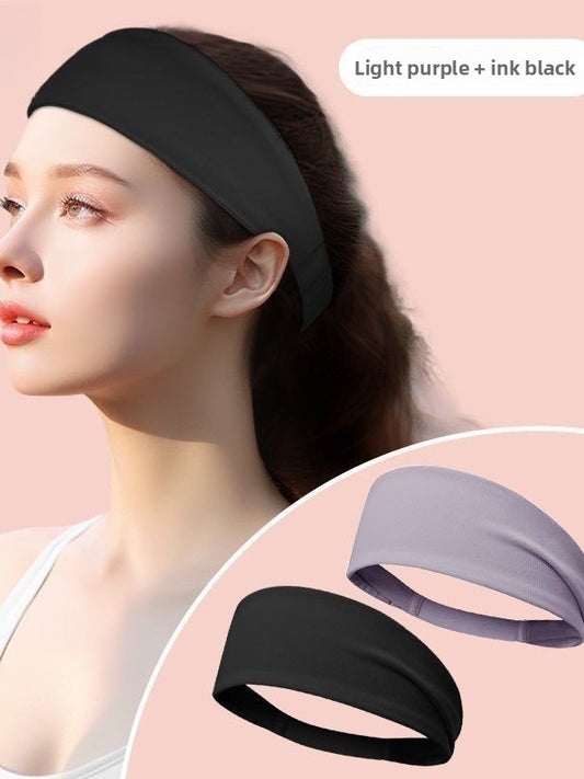 2 Pack Sports Headband with Silicone Sweat Guide Non-Slip Moisture Wicking Hair Band for Running Yoga Gym V888-ELOSUNG41522