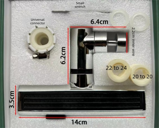 Waterfall Kitchen Tap Extender 360 Swivel Faucet Aerator Attachment 3 Spray Modes High Pressure Splash Proof V888-ELOSUNG41547