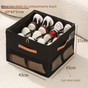 Extra Large Foldable Shoe Storage Box 16 Compartments with Side Pockets Clear Lid Wardrobe Organiser for V888-ELOSUNG41552